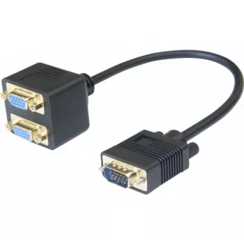 Hypertec 137036-HY VGA kabelis 0,3 m VGA (D-Sub) 2 x VGA (D-Sub) juodas