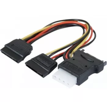 ATEN 147557 SATA kabelis 0,3 m SATA 15 kontaktų 2 x SATA 15 kontaktų + Molex (4 kontaktų) įvairių spalvų, juodas