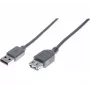 Hypertec 532412-HY USB 2.0 ilginimo laidas 1 m USB A pilkas