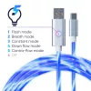 Oniverse USB-A į USB-C greito įkrovimo laidas su LED - 2 metrai - Baltas (Multiplatforminis)
