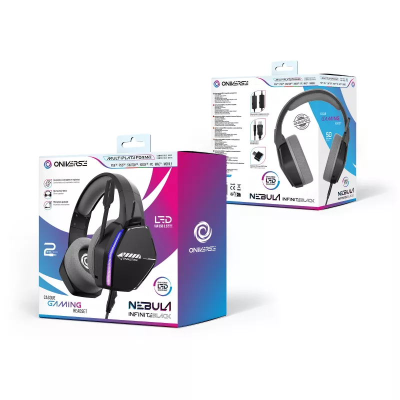 Oniverse Gaming Headset Nebula - Infinite Black (Multiplatform)