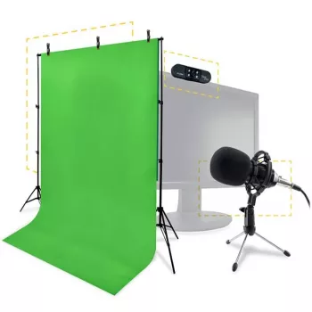 Steelplay Pro HD 4 in 1 srautinio perdavimo rinkinys, 2 MP, 1920 x 1080 pikselių, Full HD, 25 kadrų per sekundę, USB 2.0, juoda, nerūdijantis plienas