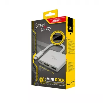 Steelplay Mini Dock – HDMI adapteris (Switch), USB Type-C, HDMI išvestis