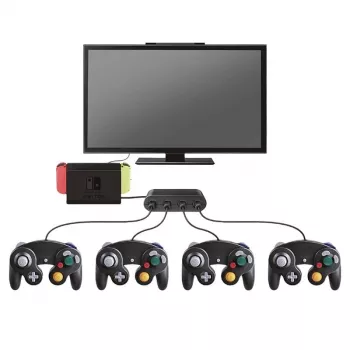 Steelplay Gamecube® valdiklių adapteris (Switch) – juodas, USB, laidinis