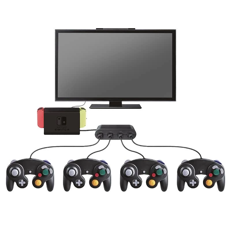 Steelplay Gamecube® valdiklių adapteris (Switch) – juodas, USB, laidinis