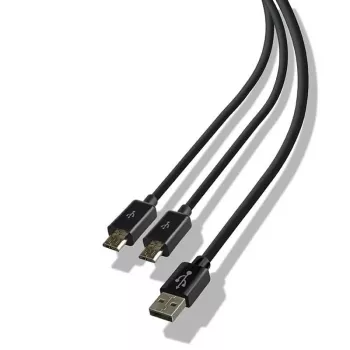 Steelplay Dual Play & Charge kabelis valdikliams – juodas (PS4)