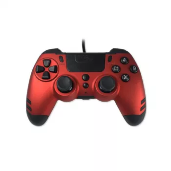 Lexip Metaltech – Laidinė valdymo svirtis – Rubino raudona (Multi), PC, PlayStation 4, D-pad, Pagrindinis mygtukas, Parinkčių mygtukas, Bendrinimo mygtukas, Analoginis / Skaitmeninis, Daugiaspalvis, Laidinis