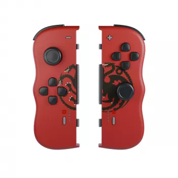 Lexip HBO Game of Thrones Targaryen juodas, raudonas belaidis Bluetooth valdiklis, skirtas Nintendo Switch, Nintendo Switch OLED