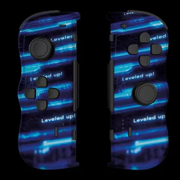 Lexip X CRUNCHYROLL - LEVEL UP WL TWIN PADS, žaidimų pultas, Nintendo Switch 2, D-pad, krypties mygtukai, analoginis / skaitmeninis, belaidis, juoda, mėlyna
