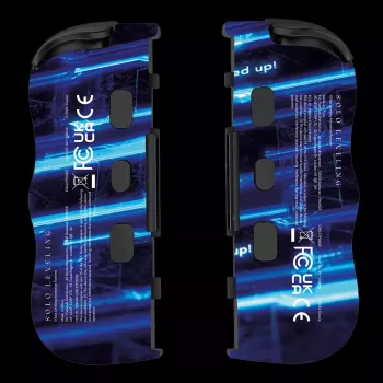 Lexip X CRUNCHYROLL - LEVEL UP WL TWIN PADS, žaidimų pultas, Nintendo Switch 2, D-pad, krypties mygtukai, analoginis / skaitmeninis, belaidis, juoda, mėlyna