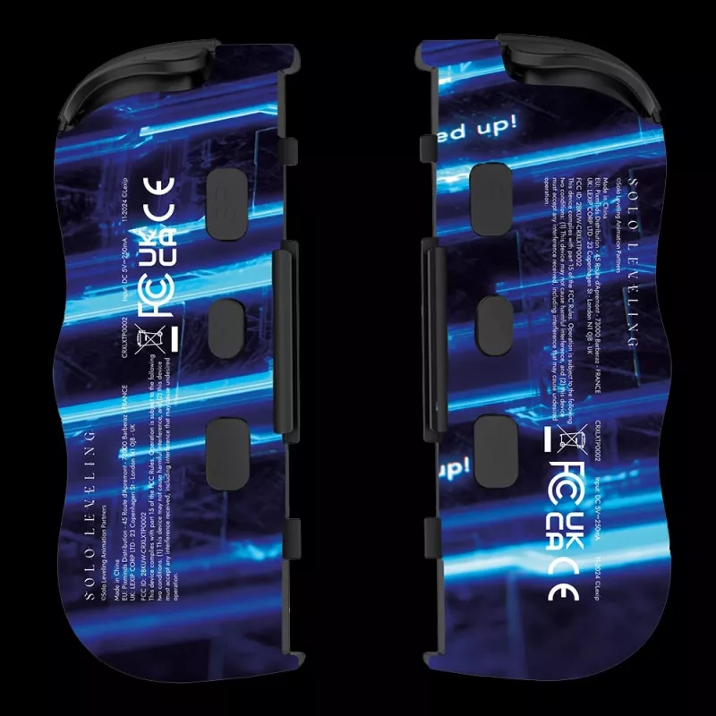 Lexip X CRUNCHYROLL - LEVEL UP WL TWIN PADS, žaidimų pultas, Nintendo Switch 2, D-pad, krypties mygtukai, analoginis / skaitmeninis, belaidis, juoda, mėlyna
