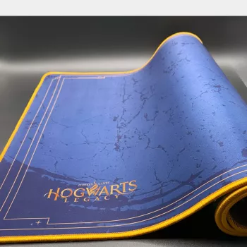 Lexip Premium XXL pelėdos kilimėlis Ancient Magic - Hogwarts Legacy, mėlynas, auksinis, vienspalvis, neoprenas, neslystanti bazė, žaidimų pelėdos kilimėlis