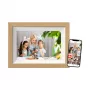 Braun DigiFrame 10W 25,6 cm (10,1 colio) skaitmeninis nuotraukų rėmelis su jutikliniu ekranu, Wi-Fi, baltas, medinis