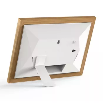 Braun DigiFrame 10W 25,6 cm (10,1 colio) skaitmeninis nuotraukų rėmelis su jutikliniu ekranu, Wi-Fi, baltas, medinis