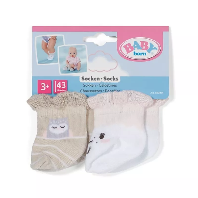 BABY born kojinės Avys 2 poros 43cm lėlės kojinės