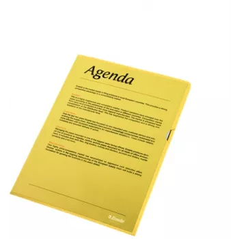 Esselte aplankas 105my A4 dėžutėje 100 vnt., polipropilenas (PP), geltona, portretinė, 220 mm, 1 mm