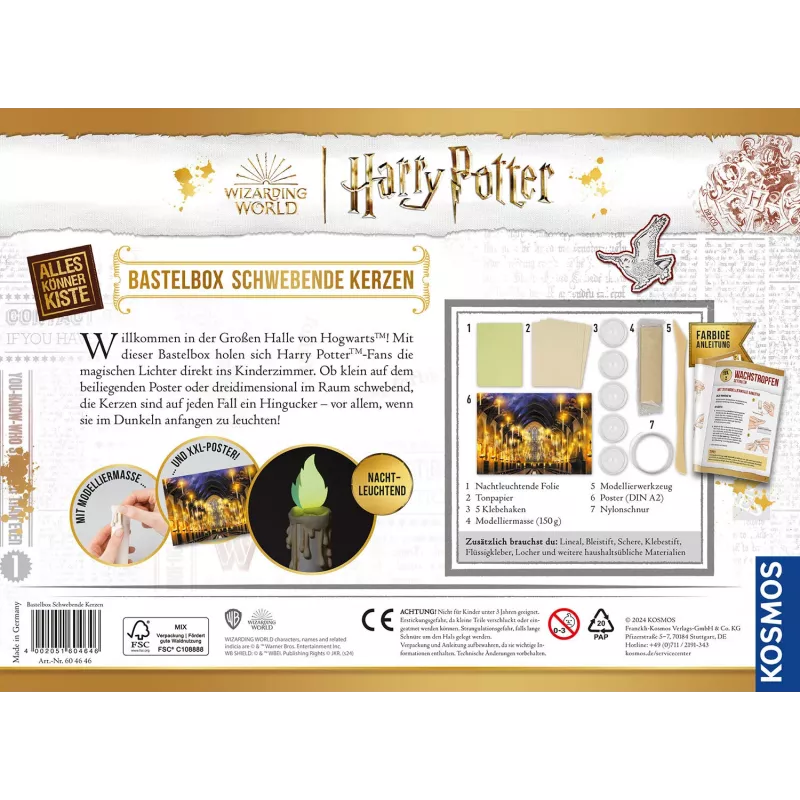 Kosmos Harry Potter vaikų kūrybinis rinkinys, nuo 8 metų, netoksiškas, įvairiaspalvis
