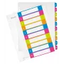 Leitz Indices Printable PP A4+ 1-10 WOW, skaitmeniniai skirtukai, polipropilenas (PP), įvairiaspalviai, kraštovaizdžio orientacija, A4 Maxi, 245 mm