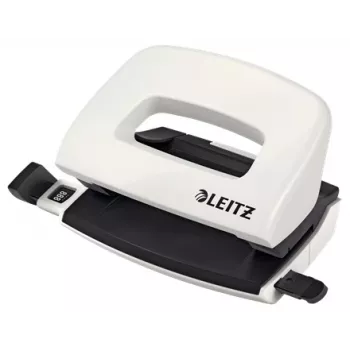 Leitz NeXXt WOW Mini 2 skylių perforatorius 10 lapų, baltas/juodas