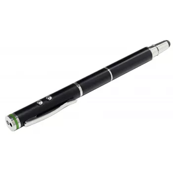 Leitz Stylus 4-in-1 rašiklis su lazeriu ir žibintuvėliu, universalus, juodas