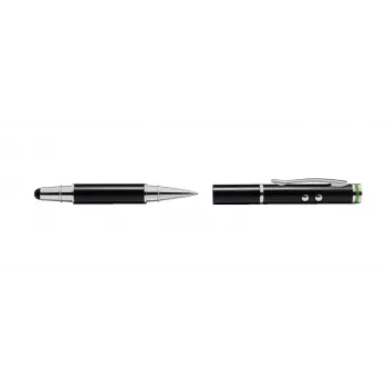 Leitz Stylus 4-in-1 rašiklis su lazeriu ir žibintuvėliu, universalus, juodas