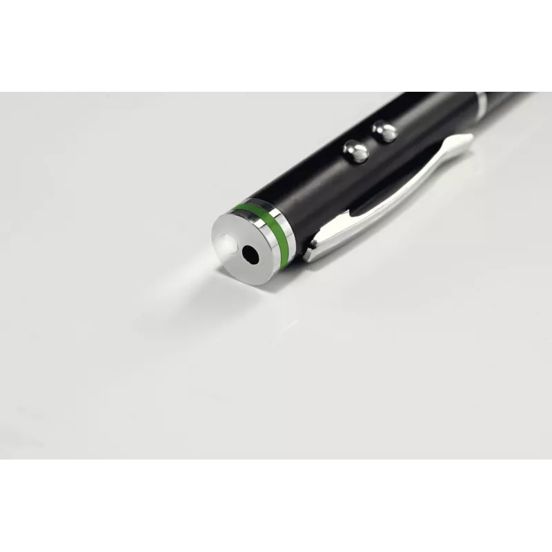 Leitz Stylus 4-in-1 rašiklis su lazeriu ir žibintuvėliu, universalus, juodas