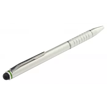 Leitz Stylus 2-in-1 rašiklis ir liečiamojo ekrano rašiklis, universalus, sidabrinis, aliuminis, silikonas, 10 g