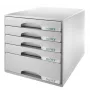 Leitz Drawer cabinet Plus 5 stalčių spintelė, plastikas, pilka, 287 x 363 x 270 mm