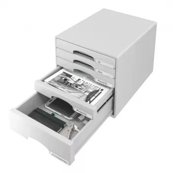 Leitz Drawer cabinet Plus 5 stalčių spintelė, plastikas, pilka, 287 x 363 x 270 mm