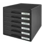 Leitz Drawer cabinet Plus 6 stalčių, plastikinis, juodas, 287 x 363 x 270 mm