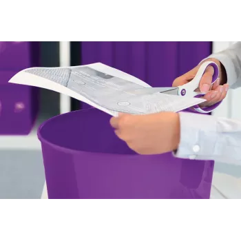 Leitz WOW Titanium biuro žirklės 205 mm, tiesus pjūvis, violetinė, balta