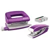 Segiklio ir skylių perforatoriaus rinkinys mini Leitz WOW, 10 lapų, metalinis violetinis