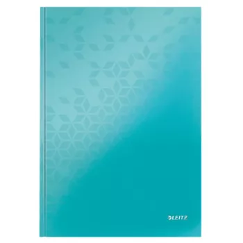 Leitz Notebook WOW A4 linijuotas, kietas viršelis, 90g/80 lapų, raštas, mėlyna