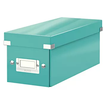 Leitz Click & Store WOW CD laikymo dėžutė, turkio spalva, kartoninė, 143 mm x 352 mm x 136 mm