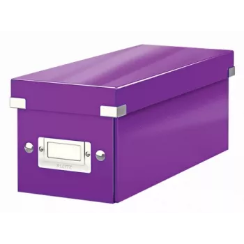 Leitz Click & Store WOW CD laikymo dėžutė, violetinė, kartoninė, 440 g