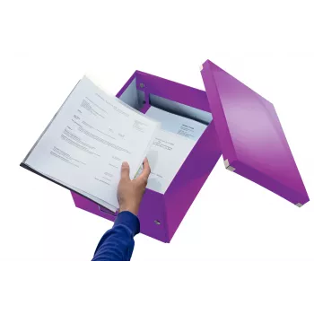 Leitz Click & Store WOW vidutinė laikymo dėžė, violetinė, kartonas, 16,7 L, 281 mm, 200 mm, 265 x 335 x 188 mm