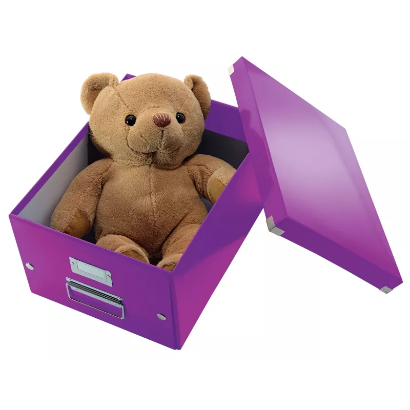 Leitz Click & Store WOW vidutinė laikymo dėžė, violetinė, kartonas, 16,7 L, 281 mm, 200 mm, 265 x 335 x 188 mm