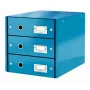 Leitz Click & Store WOW spintelė su stalčiais (3 stalčiai), mėlyna, kartonas, 2,21 kg