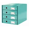Leitz Click & Store WOW spintelė su stalčiais (4 stalčiai), mėlyna, kartonas, 2.49 kg