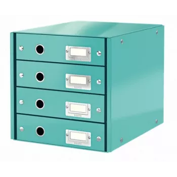 Leitz Click & Store WOW spintelė su stalčiais (4 stalčiai), mėlyna, kartonas, 2.49 kg