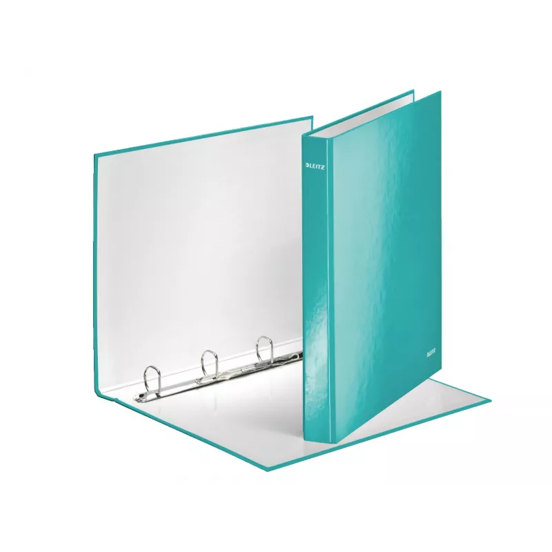 Leitz Ringbinder WOW Laminuotas A4+ 4DR/25mm, A4, kartonas, metalinis, turkio, 230 lapų, 80 g/m², 2.5 cm