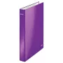 Leitz WOW Laminuotas segtuvas A4+ 4DR/25mm, metalinis violetinis