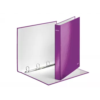 Leitz WOW Laminuotas segtuvas A4+ 4DR/25mm, metalinis violetinis