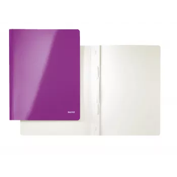 Leitz WOW A4 plokščiasis aplankalas iš kartono, violetinis, 250 lapų