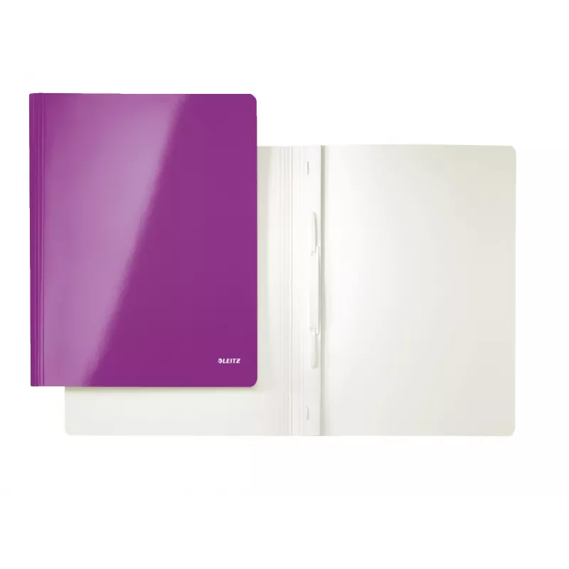 Leitz WOW A4 plokščiasis aplankalas iš kartono, violetinis, 250 lapų