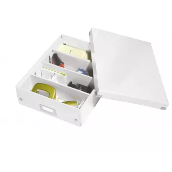 Leitz Click & Store WOW Medium Organiser Box, balta, kartonas, 880 g