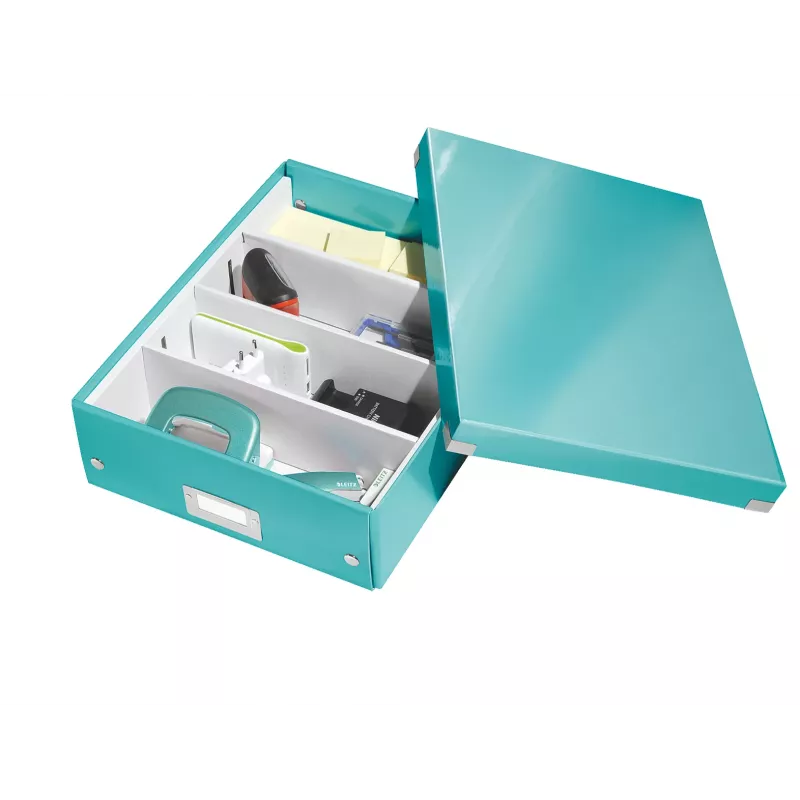 Leitz Click & Store WOW Vidutinė organizavimo dėžutė, mėlyna, kartonas, 880 g