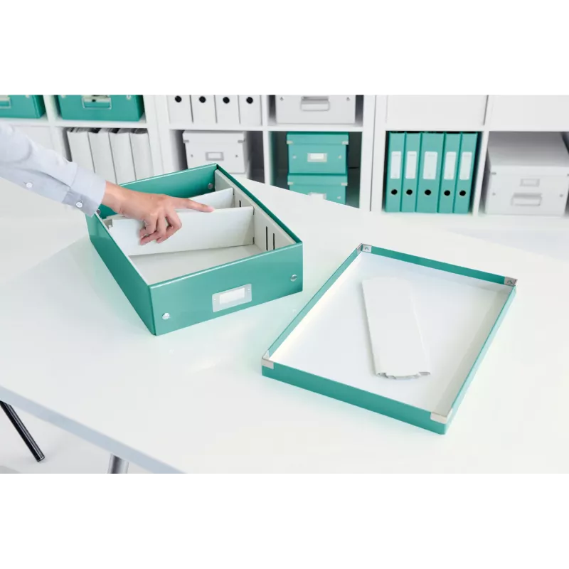 Leitz Click & Store WOW Vidutinė organizavimo dėžutė, mėlyna, kartonas, 880 g