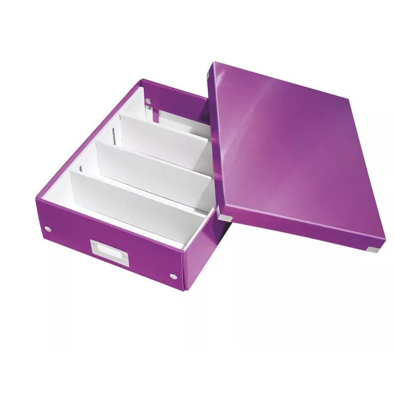 Leitz Click & Store WOW Medium Organiser Box, violetinė, kartonas, 880 g