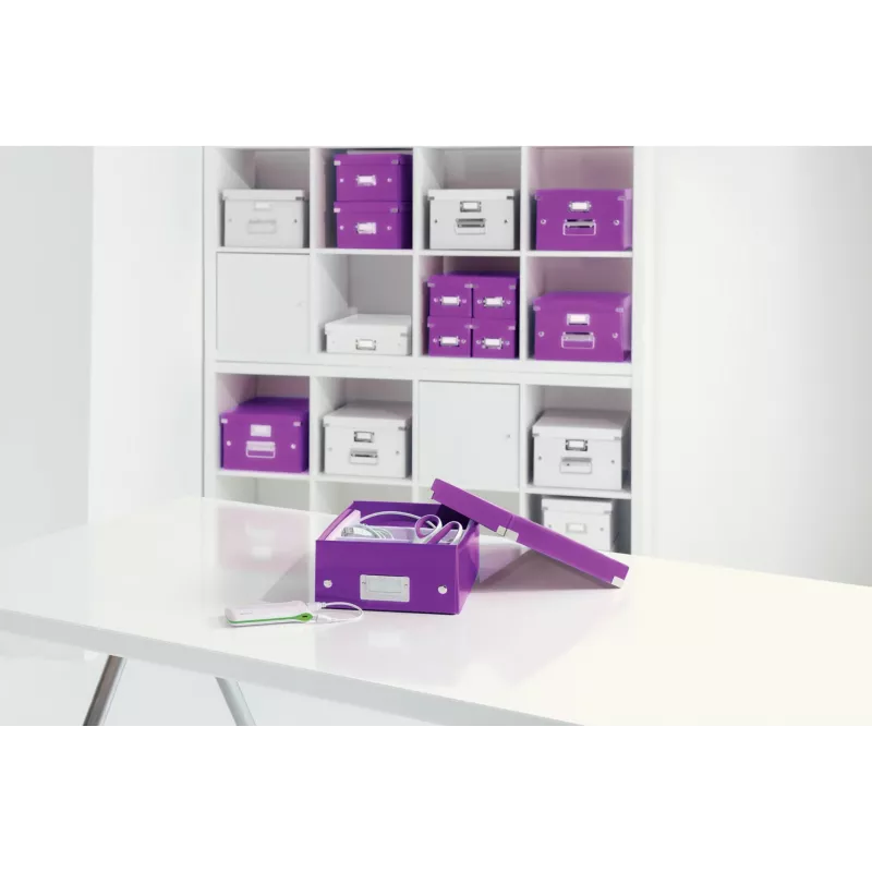 Leitz Click & Store WOW Medium Organiser Box, violetinė, kartonas, 880 g